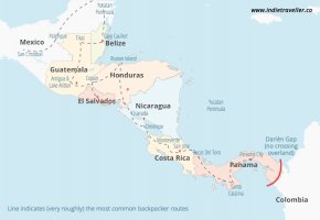 central america backpacking routes