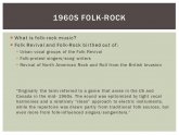 What is Folk-Rock Music?